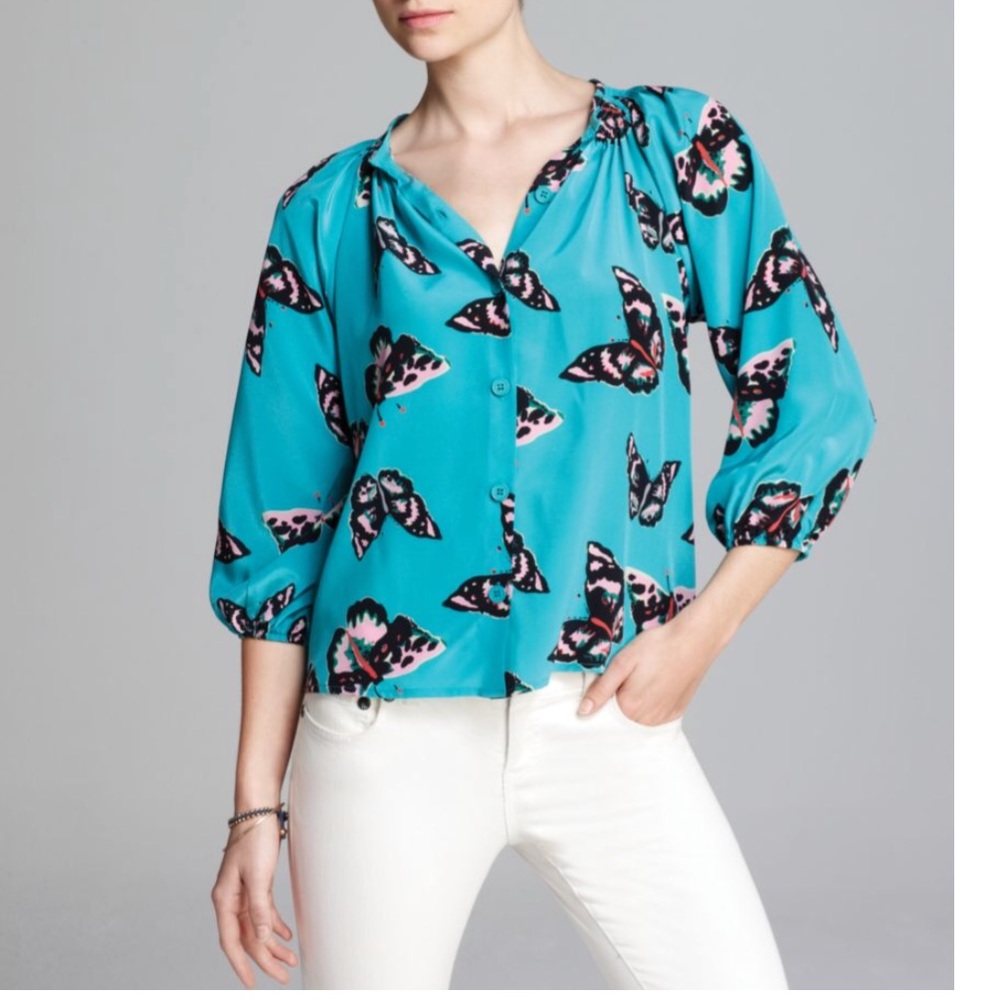 Tucker "The Classic Blouse" Butterfly print